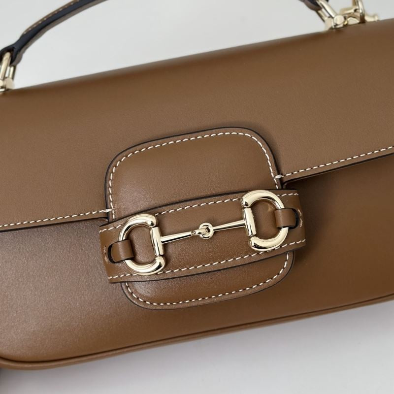 Gucci Horsebit 1955 Bruin Small dames Schoudertas • Preloved