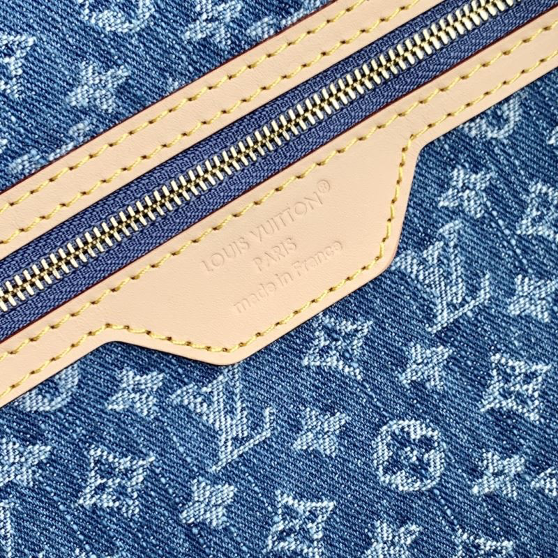Louis Vuitton Neverfull MM Monogram Denim – Blauw Denim & Natuurlijk Leder