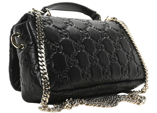 Gucci Milano Chevron schoudertas dames handtas zwart crossbody tas