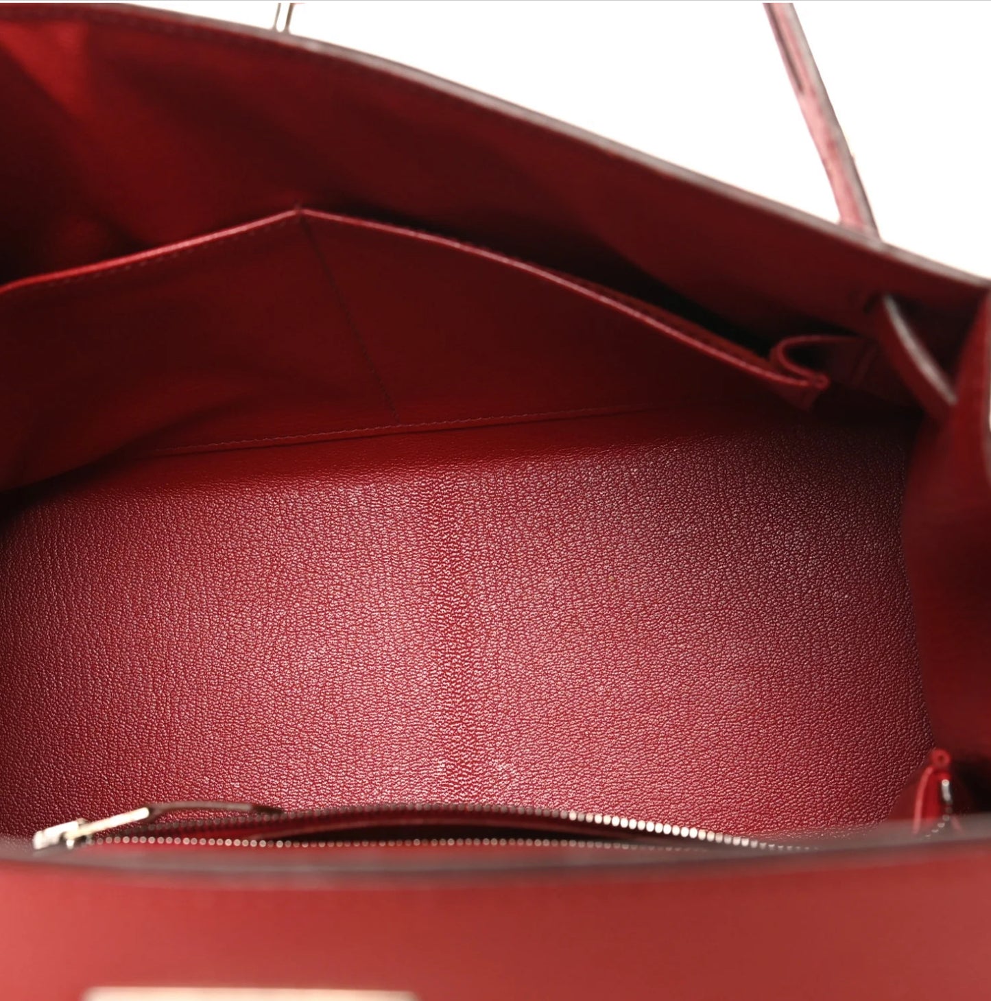 HERMES Epsom Kelly Sellier 28 Rouge Casaque