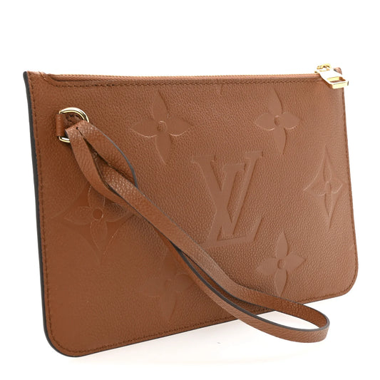 Louis Vuitton Empreinte Monogram Giant Neverfull MM Pochette Caramel
