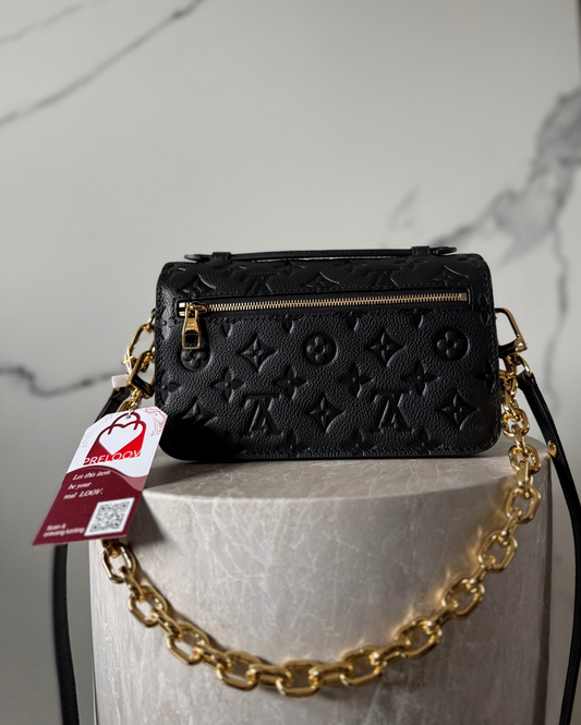 Louis Vuitton Pochette Métis East-West Zwart dames Schoudertas Monogram Empreinte • Preloved