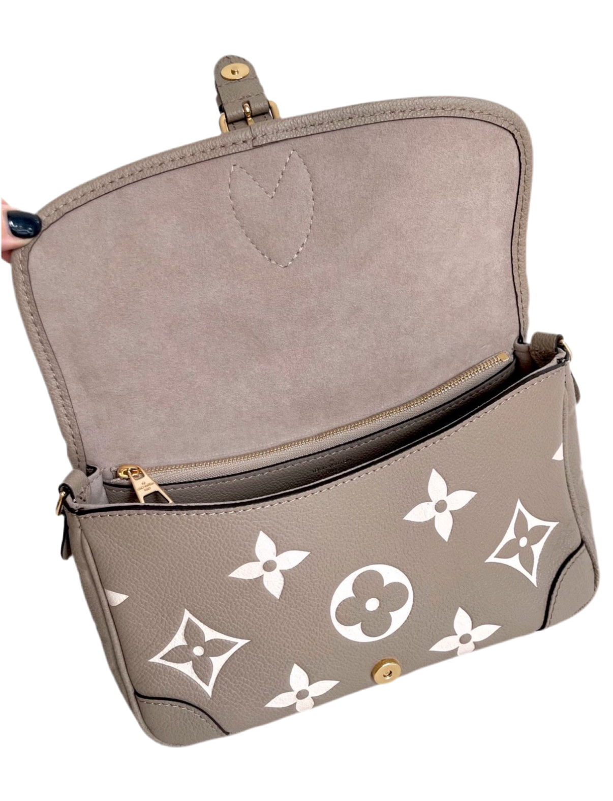 Louis Vuitton Diane Bag Tourterelle Crème Monogram Empreinte (M46583)