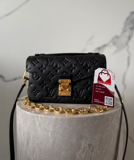 Louis Vuitton Pochette Métis East-West Zwart dames Schoudertas Monogram Empreinte • Preloved