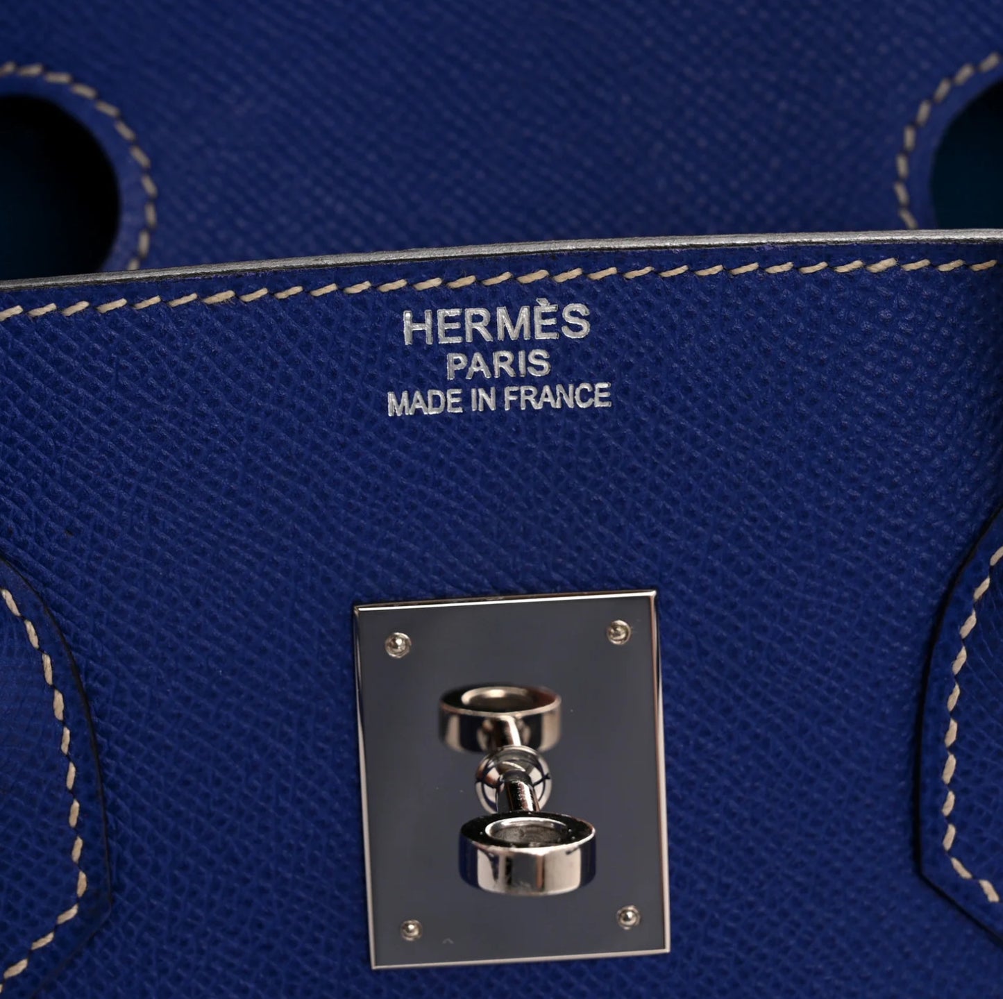 HERMES Epsom Candy Birkin 35 Bleu Electrique Mykonos