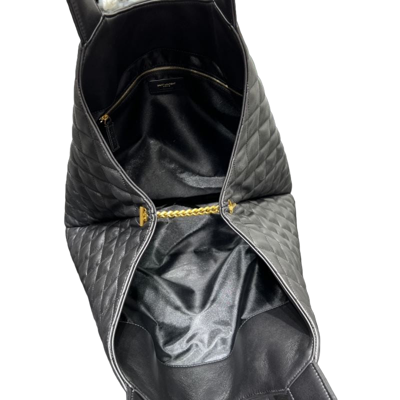 Saint Laurent Quilted Tote Bag Zwart Preloved Designer Schoudertas