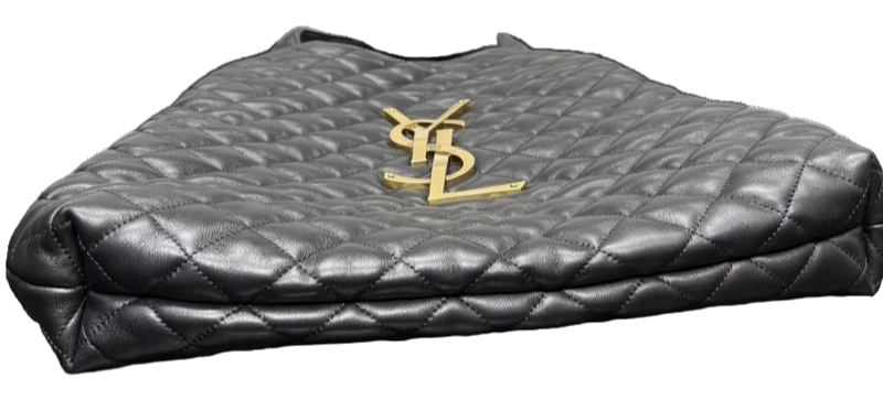 Saint Laurent Quilted Tote Bag Zwart Preloved Designer Schoudertas