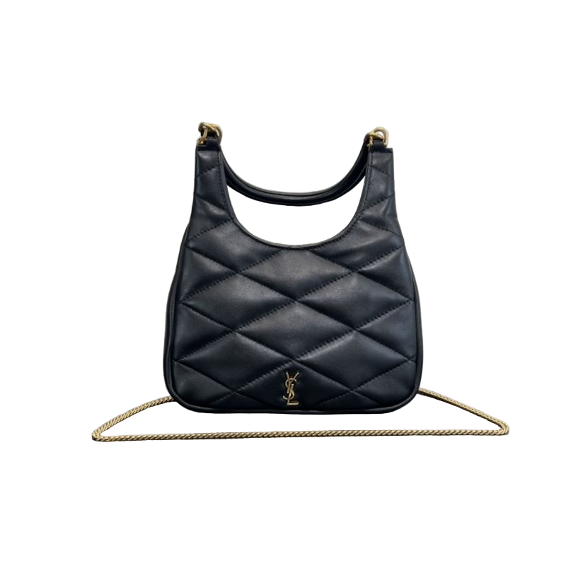 Saint Laurent Sade Crossbody – Zwart Lamsleer Preloved Designer Schoudertas