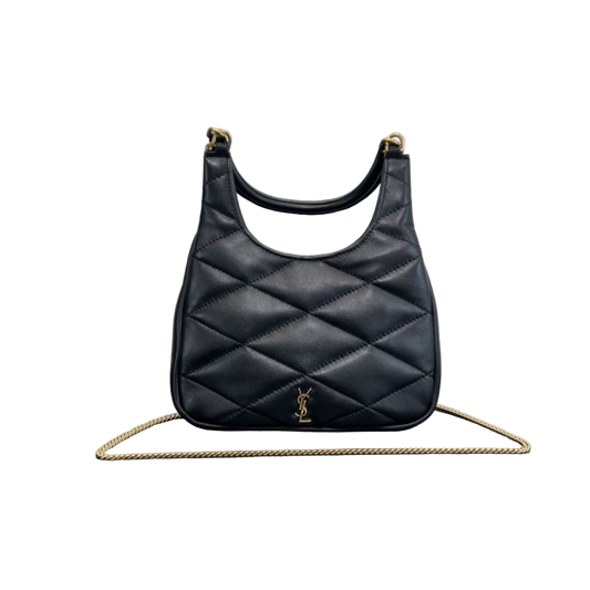 Saint Laurent Sade Crossbody – Zwart Lamsleer Preloved Designer Schoudertas