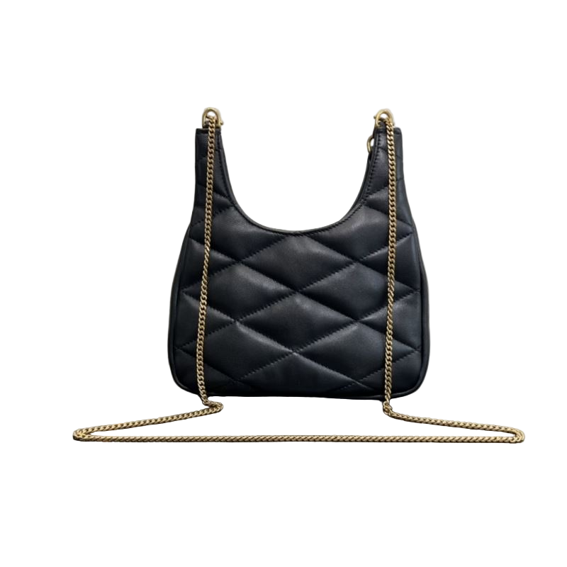 Saint Laurent Sade Crossbody – Zwart Lamsleer Preloved Designer Schoudertas