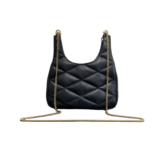 Saint Laurent Sade Crossbody – Zwart Lamsleer Preloved Designer Schoudertas