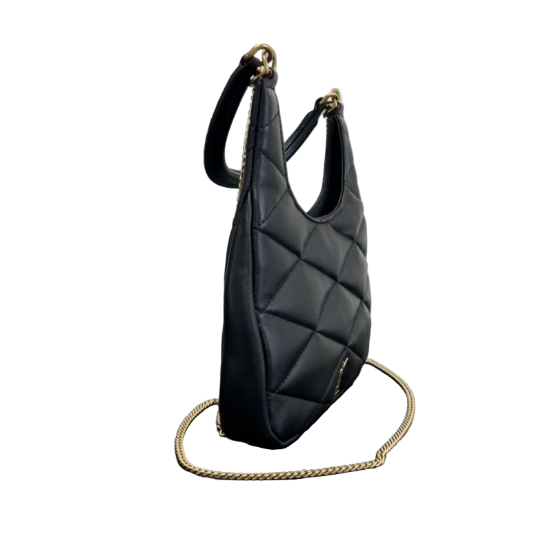 Saint Laurent Sade Crossbody – Zwart Lamsleer Preloved Designer Schoudertas