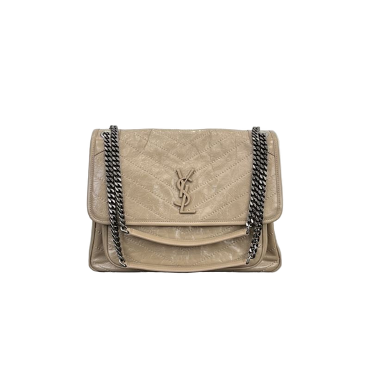 Saint Laurent Niki Medium Blanc Vintage Preloved Designer Schoudertas