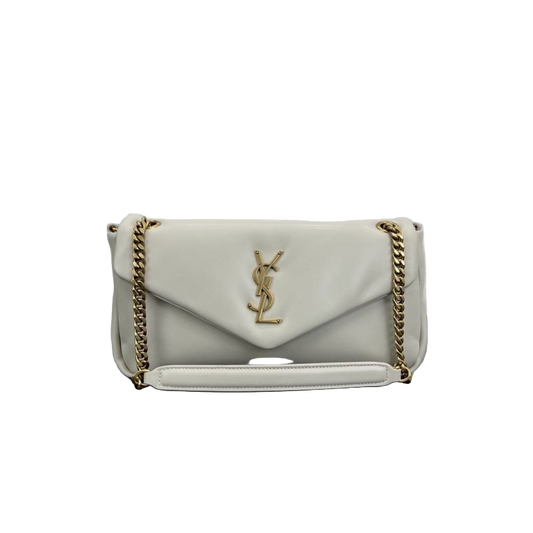 Saint Laurent Calypso Small Schoudertas Wit Preloved Designer Bag