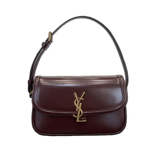 Saint Laurent Solferino Mini Schoudertas Bordeaux – Leren Designer Tas