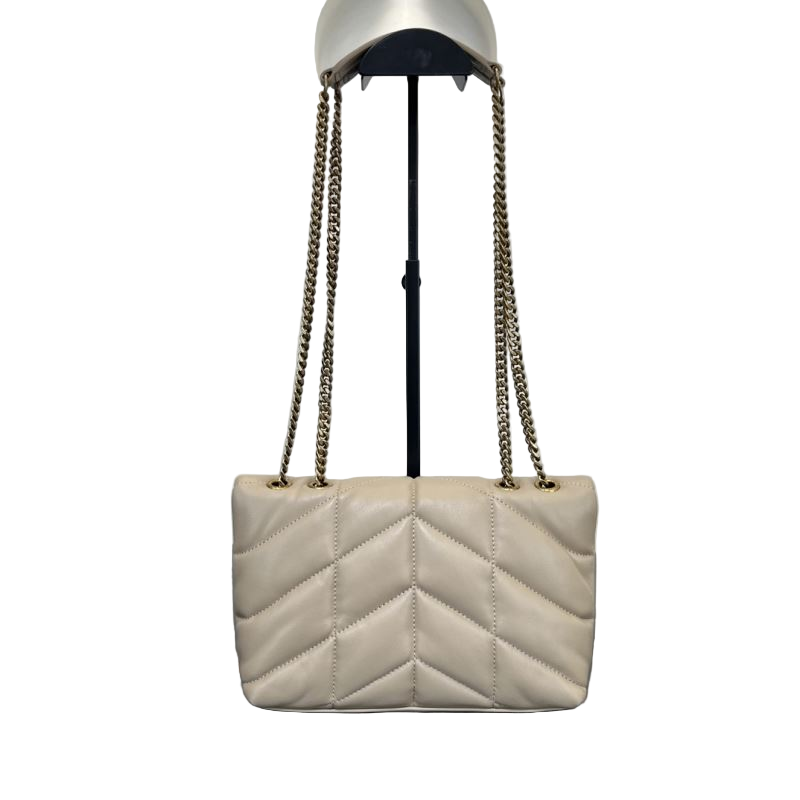 Saint Laurent LouLou Toy Puffer – Blanc Vintage Preloved Designer Schoudertas