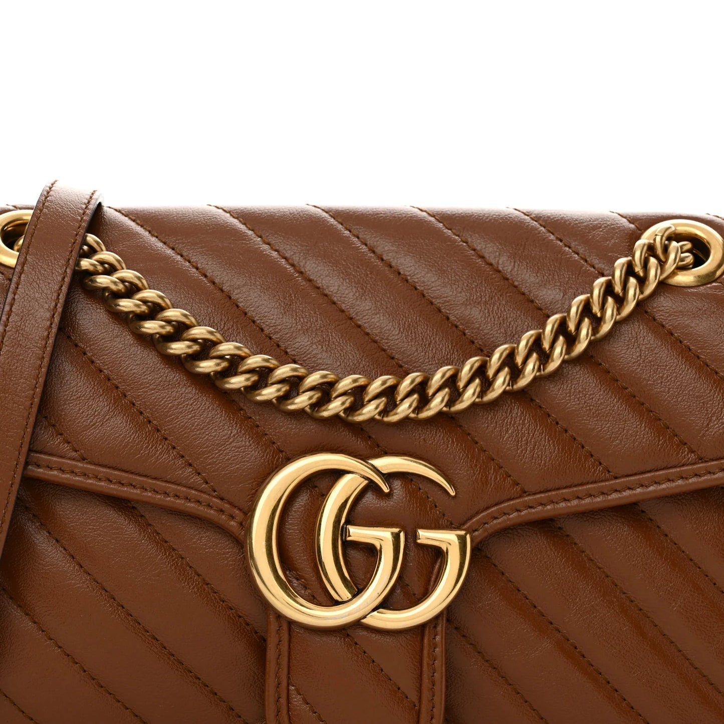 Gucci Marmont Azalea Cuir Diagonal lijnen Small dames Schoudertas Matelassé • Preloved