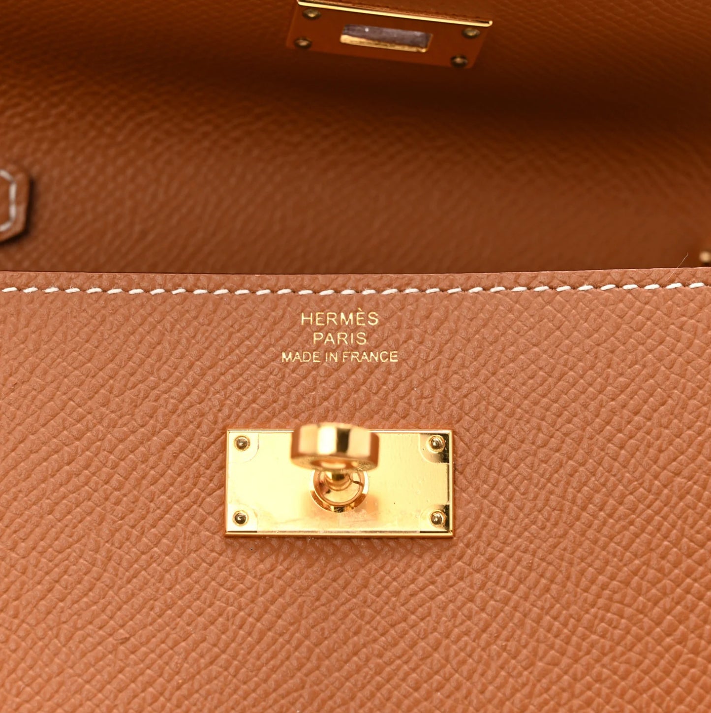 HERMES Epsom Kelly portemonnee in goudkleur