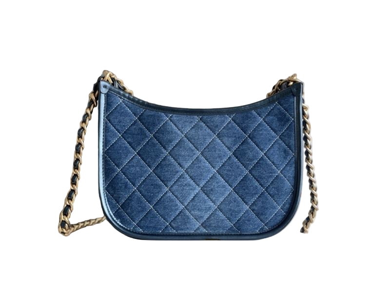 Chanel Denim Hobo Bag – Goudkleurige Hardware | Limited s24 Collectie