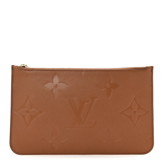 Louis Vuitton Empreinte Monogram Giant Neverfull MM Pochette Caramel