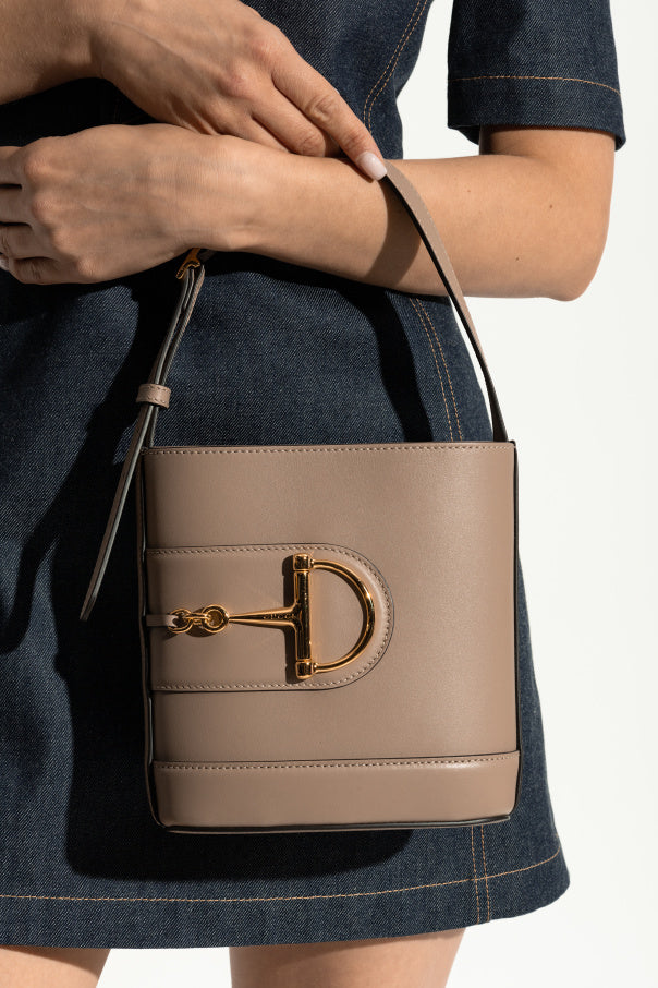 Gucci 73 Horsebit Nude Roze Small dames Schoudertas • Preloved