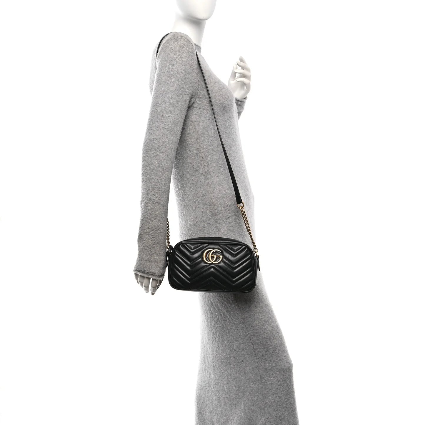 Gucci marmont matelasse mini black