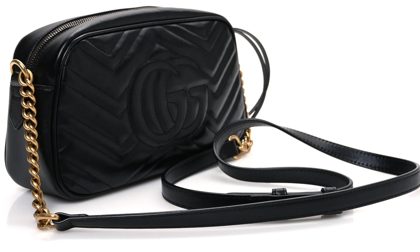 Gucci marmont matelasse mini black