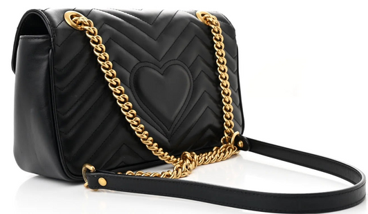 Gucci Marmont zwart Small Dames Schoudertas Matelassé 2024 • Preloved