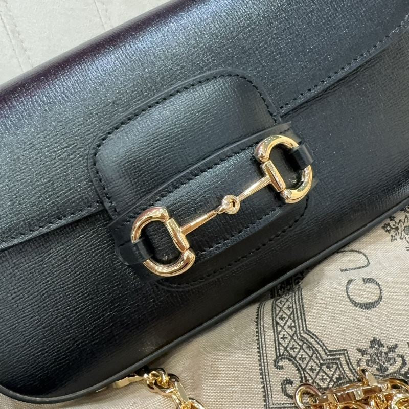 Gucci Horsebit 1955 Schoudertas Zwart Preloved Designer Bag