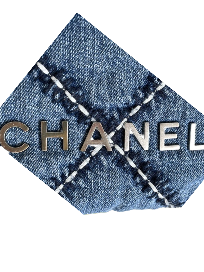 Chanel 22 Mini Stitch Handbag Blue Denim – Preloved Designer Schoudertas