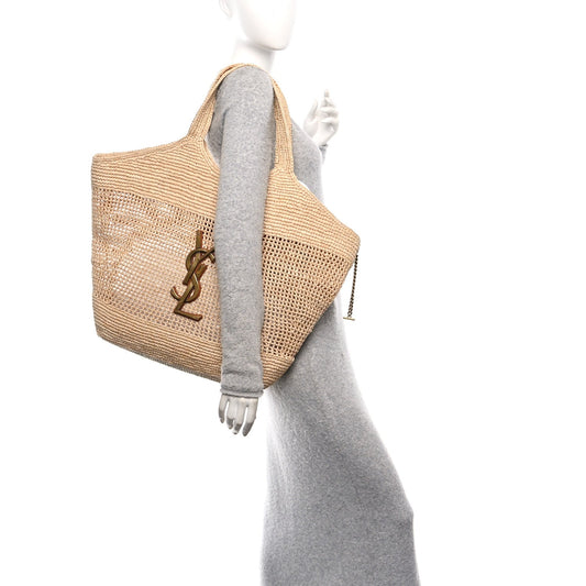 Saint Laurent Icare Tote in Raffia – Zomerse Luxe & Oversized Statement