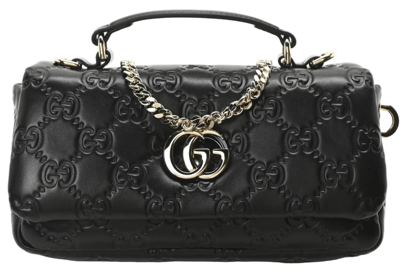 Gucci Milano Chevron schoudertas dames handtas zwart crossbody tas