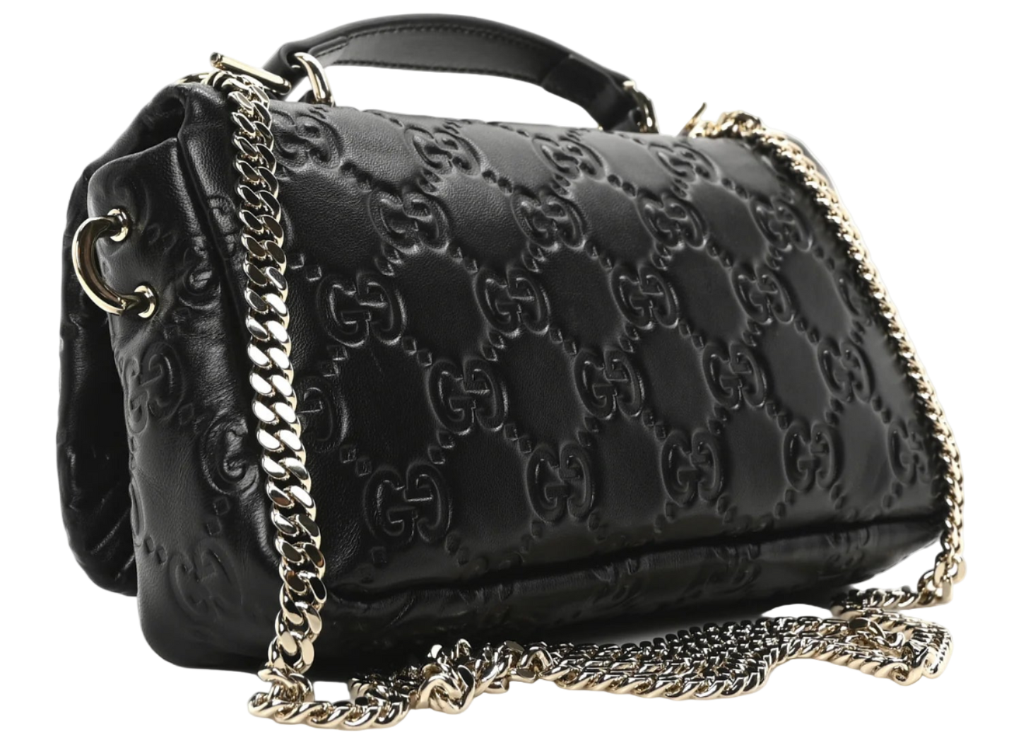 Gucci Milano Chevron schoudertas dames handtas zwart crossbody tas