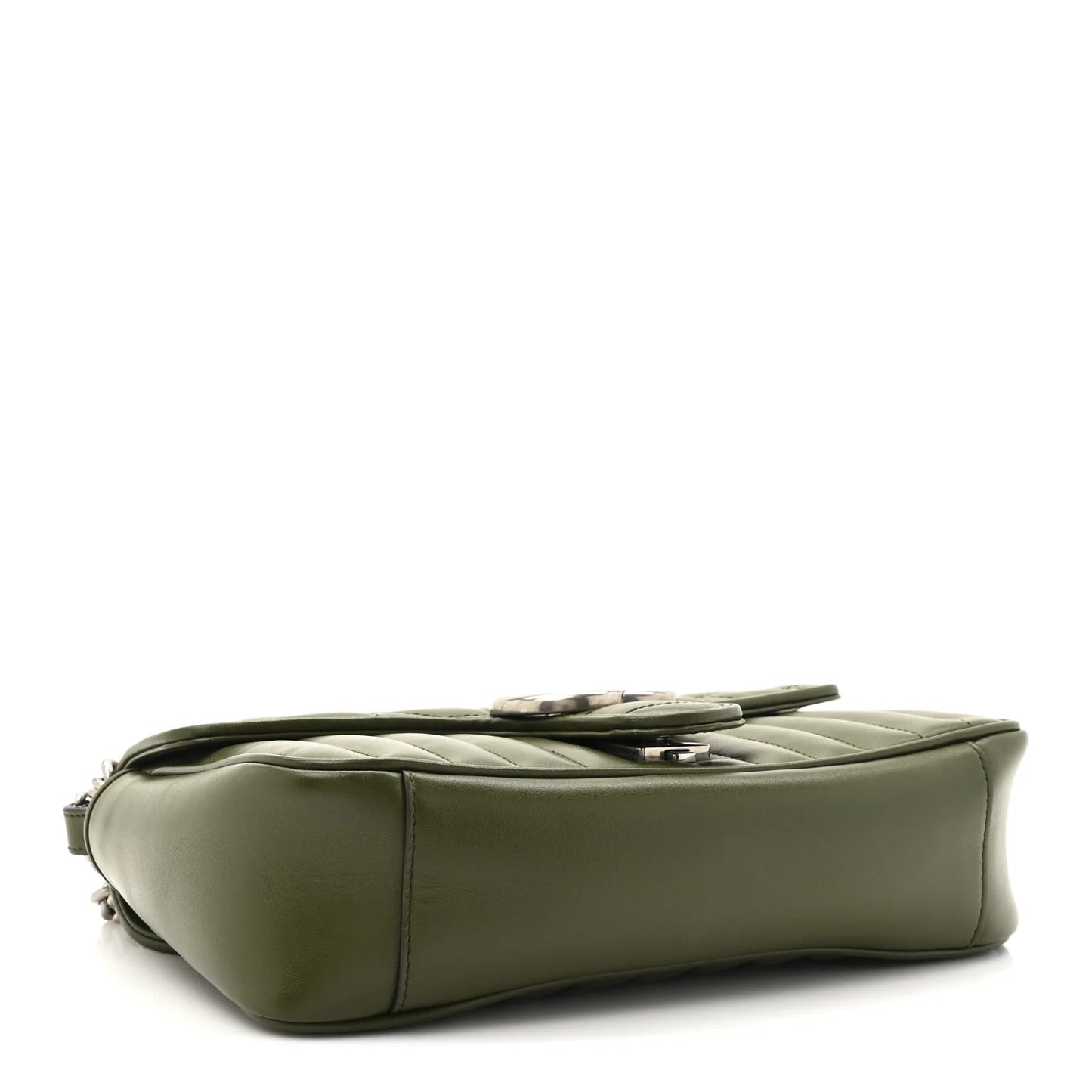 Gucci Marmont Aria Military Wood Small dames Schoudertas Matelassé • Preloved