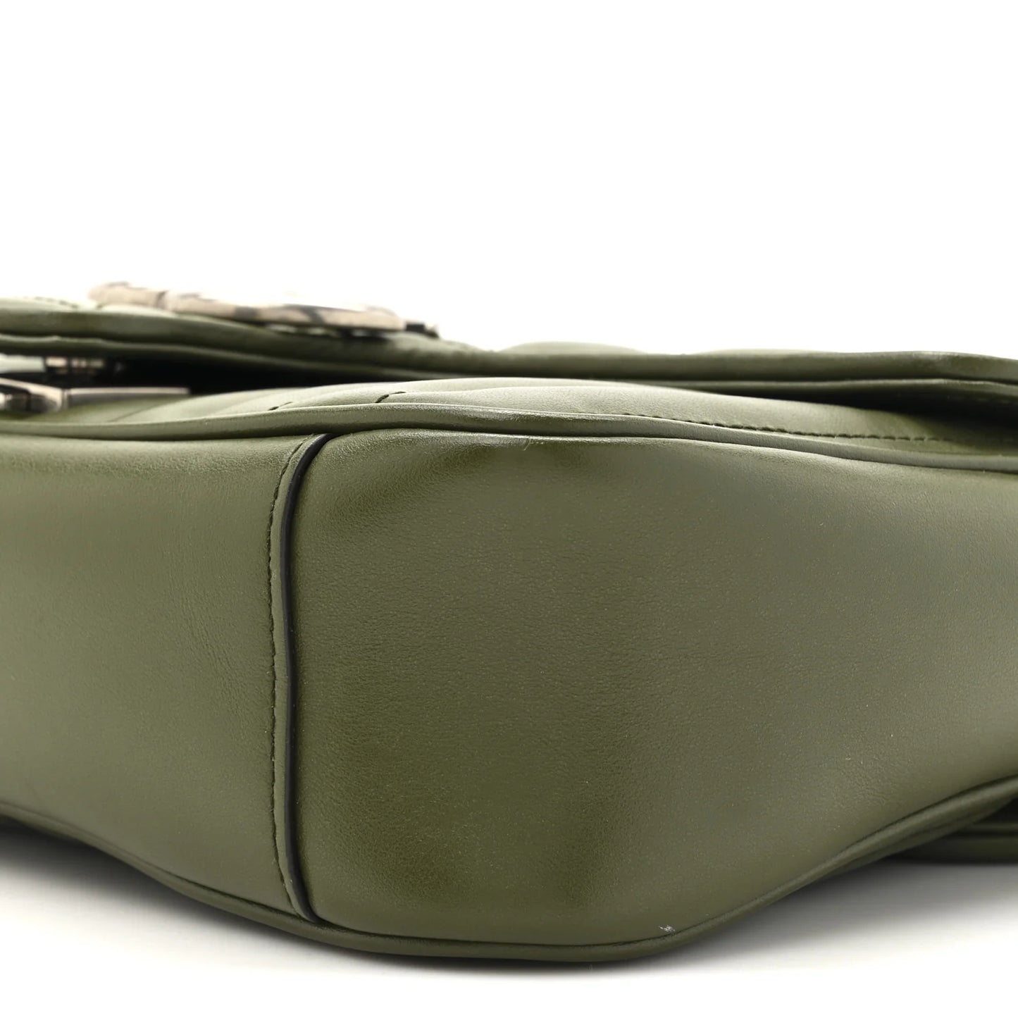 Gucci Marmont Aria Military Wood Small dames Schoudertas Matelassé • Preloved