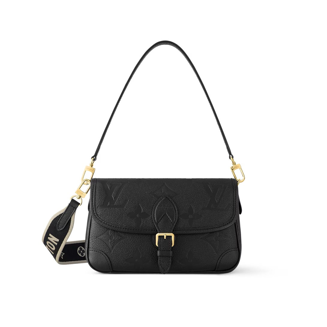 Louis Vuitton Diane Schoudertas – Zwart Monogram Empreinte Leer (M46386)