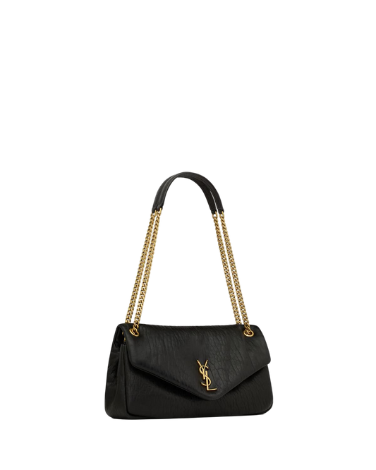 Saint Laurent Calypso Medium Schoudertas Zwart Grained Lambskin