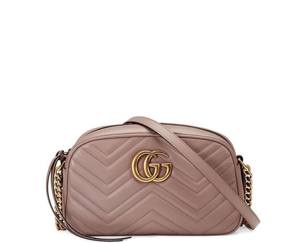 Gucci Marmont Small Porcelaine Rose Matelassé Leather