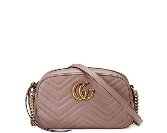Gucci Marmont Small Porcelaine Rose Matelassé Leather