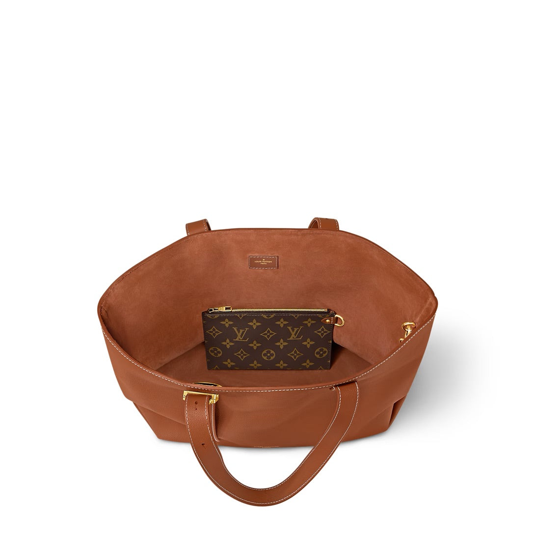 Louis Vuitton Low Key Cabas MM Cognac Bruin Kalfsleer (M25342)