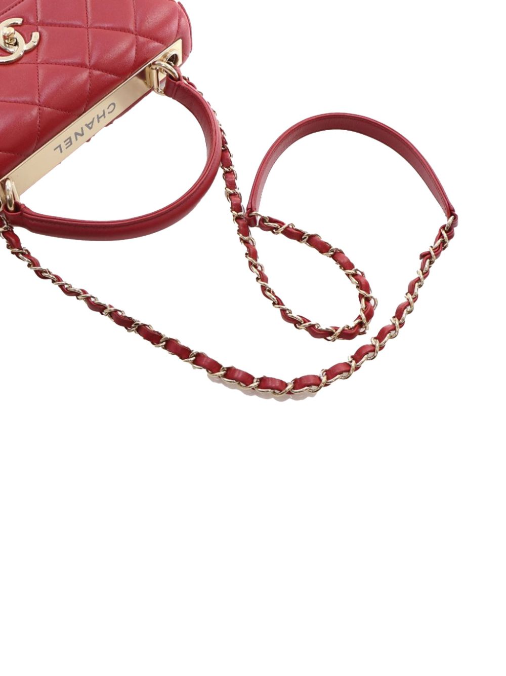 Chanel Trendy CC Top Handle Mini Red Lambskin (2021)