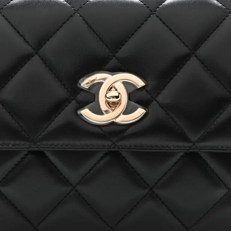Chanel Trendy CC Top Handle  Black Lambskin Handtas