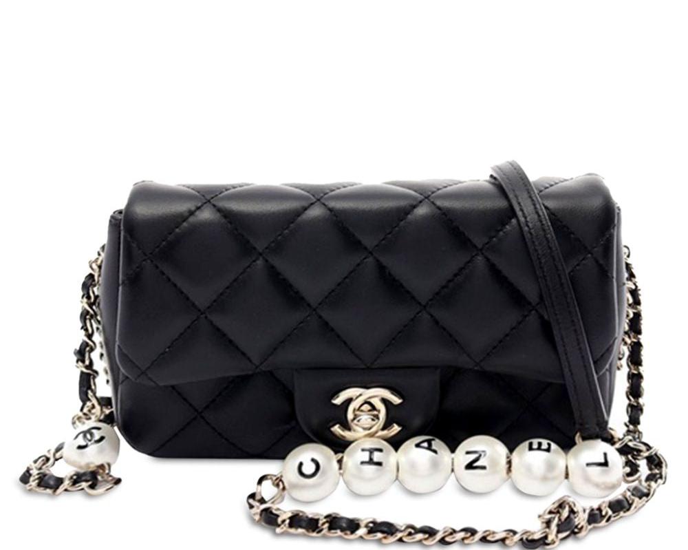 Chanel Mini Quilted Lambskin My Precious Pearls Flap Black (2021)