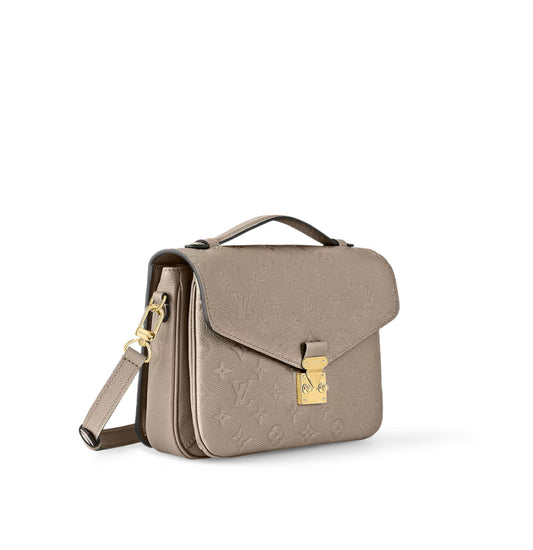 Louis Vuitton Pochette Métis Schoudertas Monogram Empreinte Leer in Dune Beige