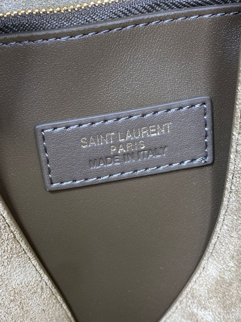 Saint Laurent Le 5 À 7 Supple Small Schoudertas Lichtbeige Suède, Tijdloos & Elegant